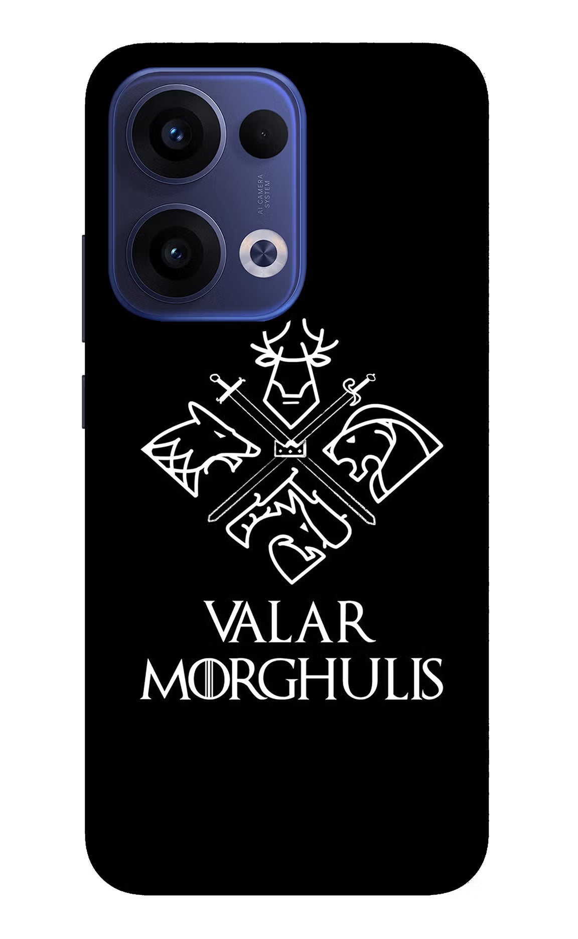 Valar Morghulis | Game Of Thrones Oppo Reno13 5G Glass Case Back Cover by Casekaro