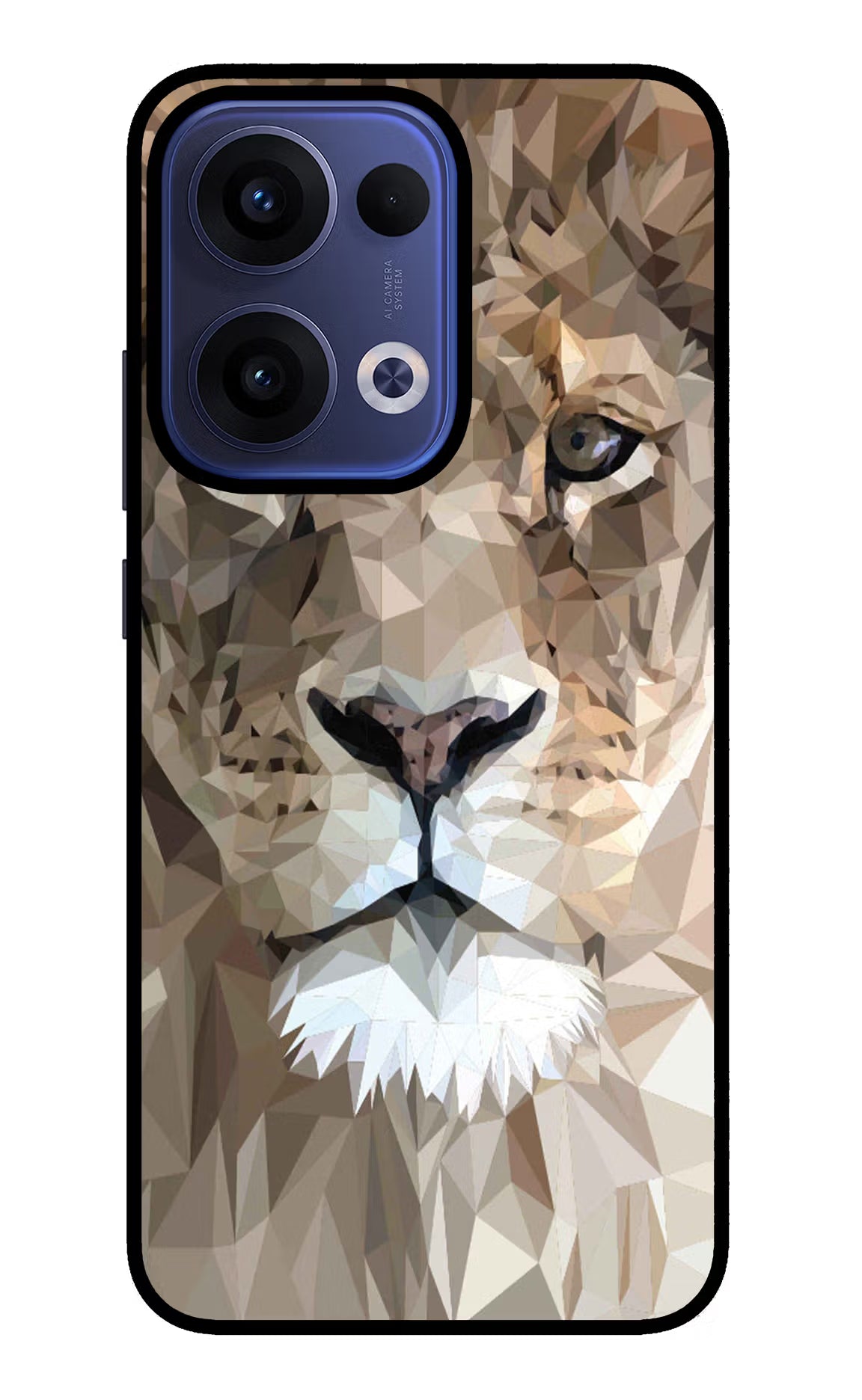 Lion Art Oppo Reno13 5G Glass Case Back Cover by Casekaro