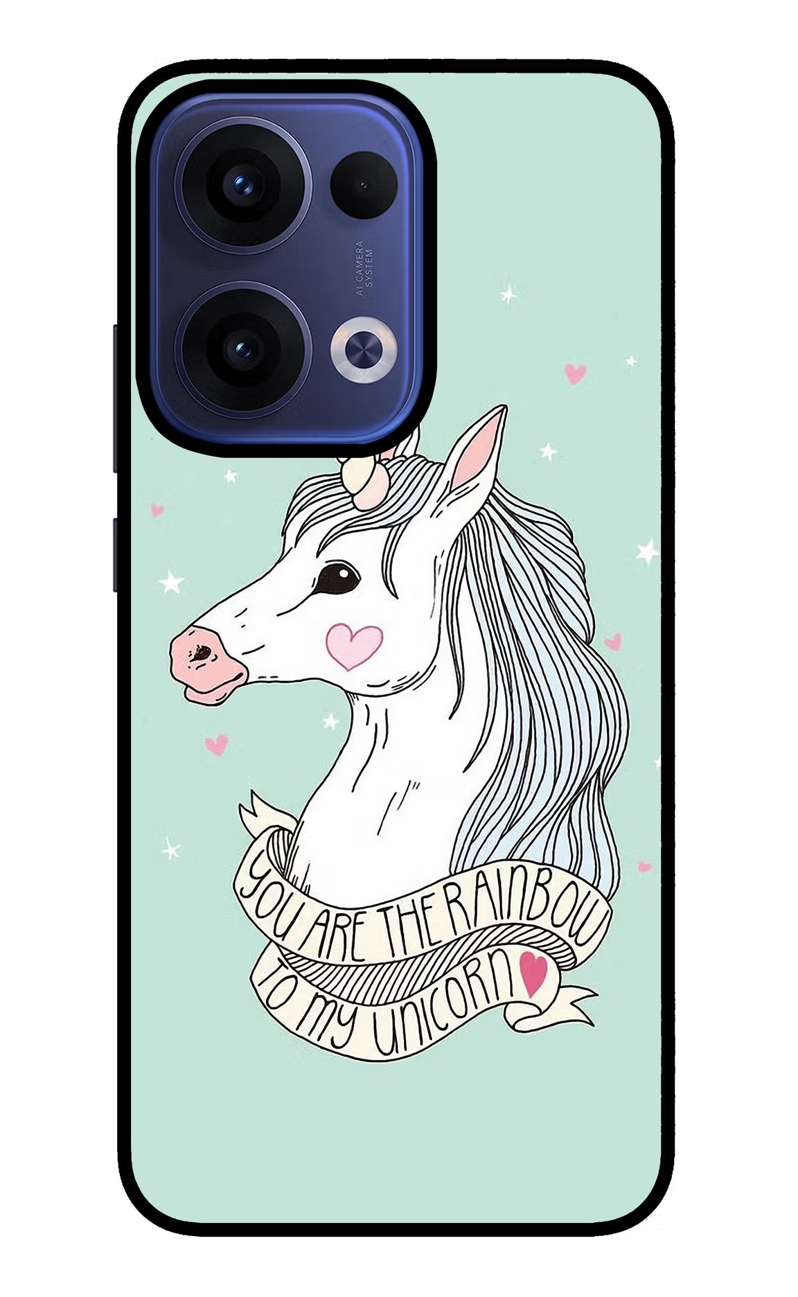 Unicorn Wallpaper Oppo Reno13 5G Glass Case Back Cover by Casekaro