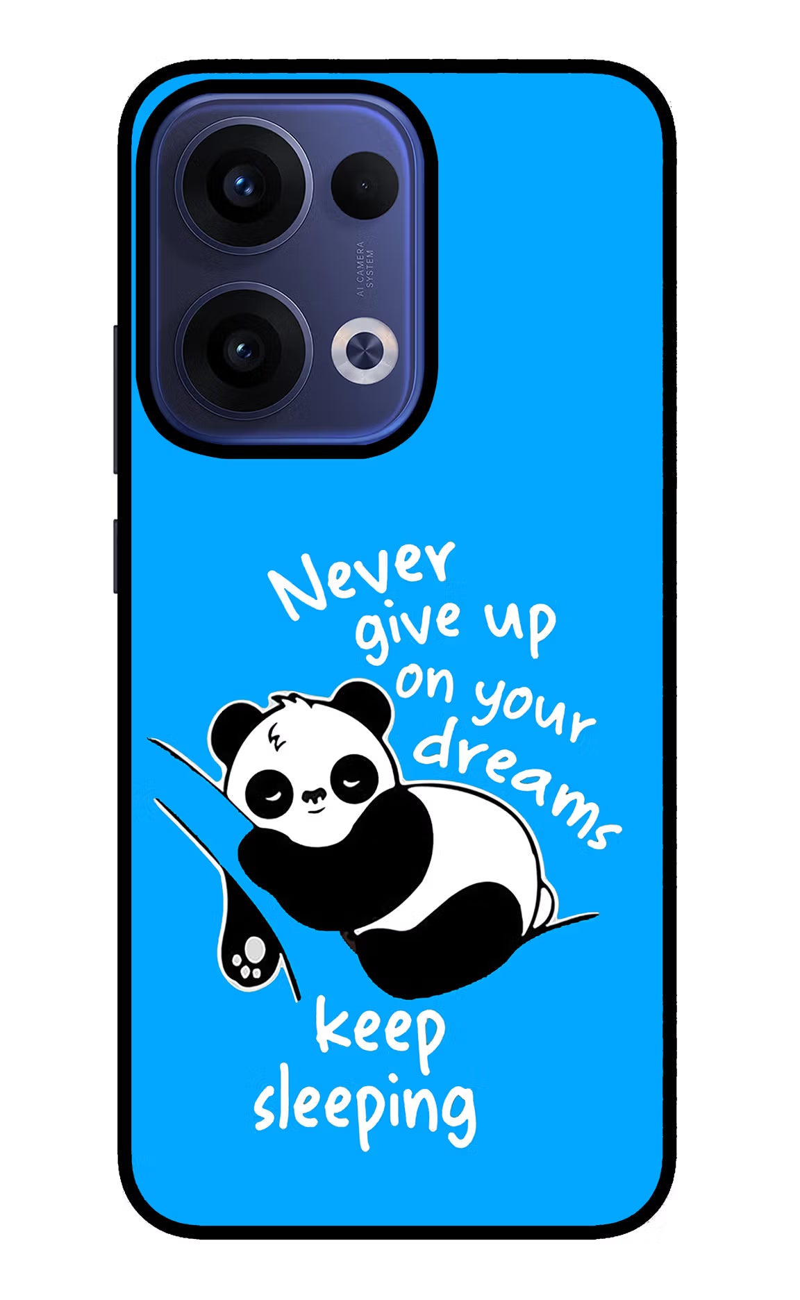 Keep Sleeping Oppo Reno13 5G Glass Case Back Cover by Casekaro