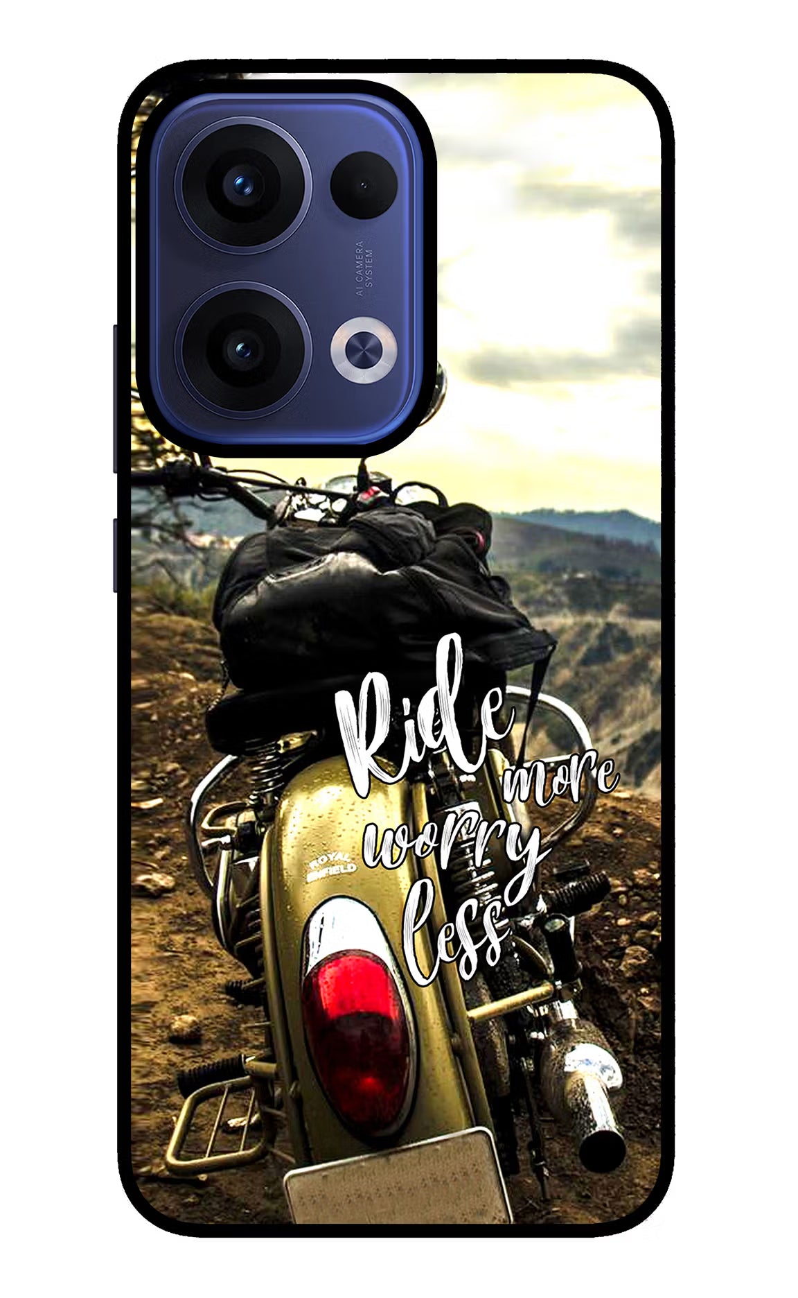 Ride More Worry Less Oppo Reno13 5G Glass Case