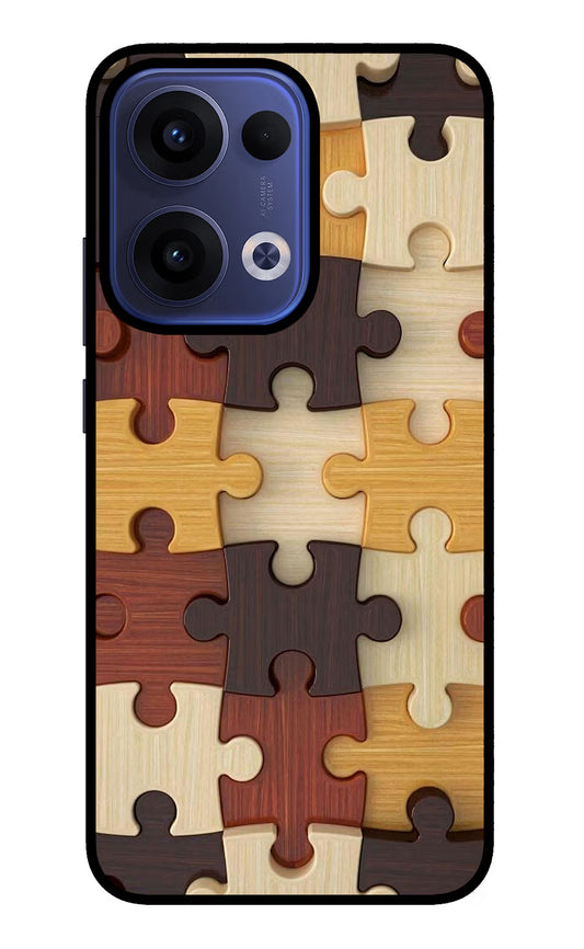 Wooden Puzzle Oppo Reno13 5G Glass Case