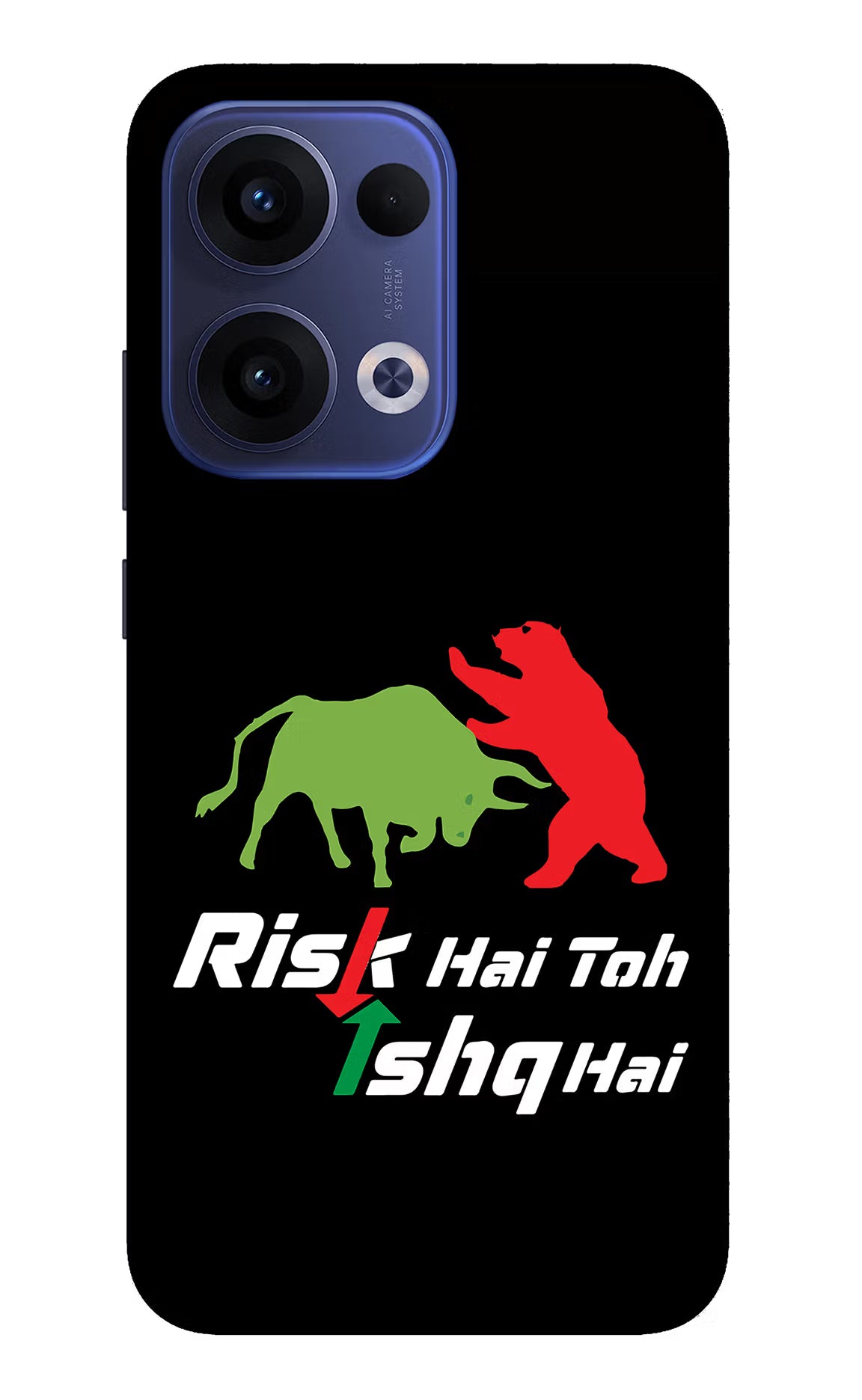 Risk Hai Toh Ishq Hai Oppo Reno13 5G Glass Case Back Cover by Casekaro
