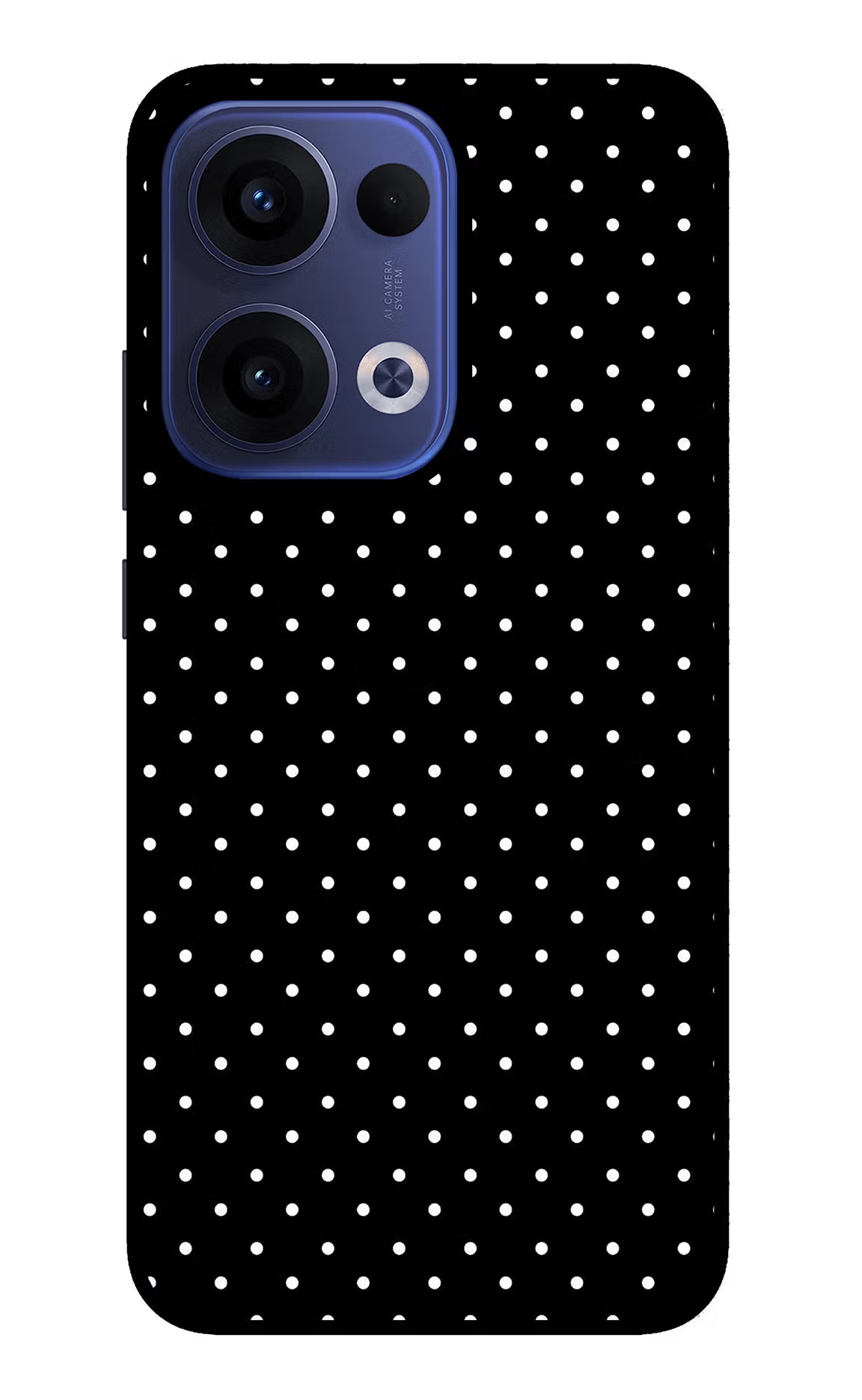 White Dots Oppo Reno13 5G Glass Case Back Cover by Casekaro