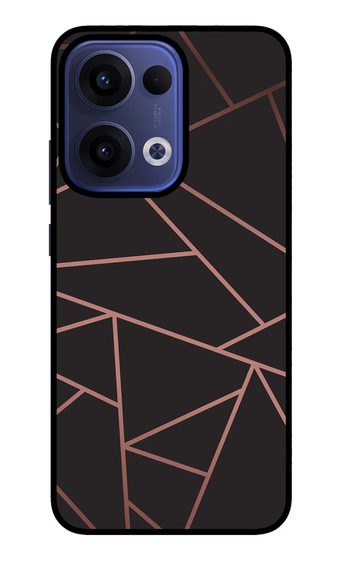 Geometric Pattern Oppo Reno13 5G Glass Case Back Cover by Casekaro