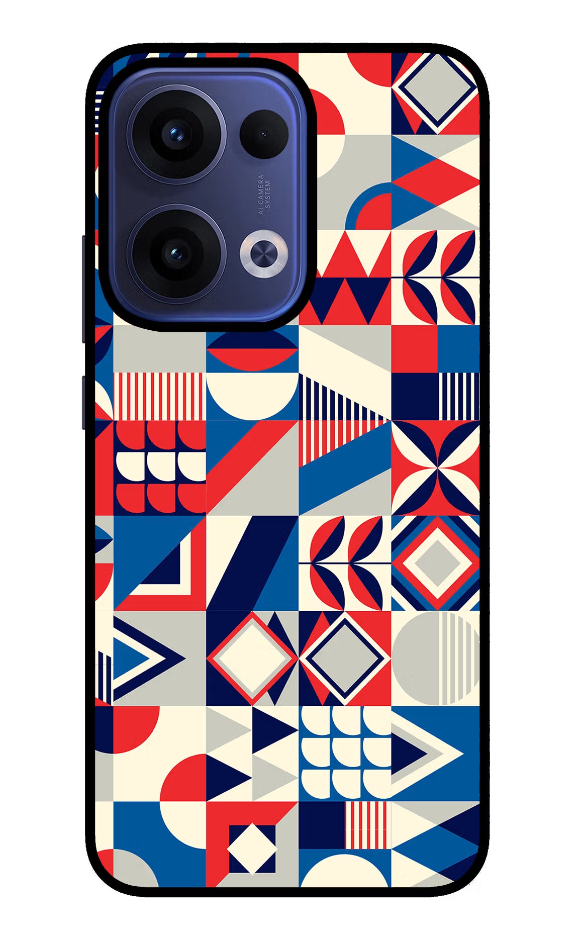 Colorful Pattern Oppo Reno13 5G Glass Case Back Cover by Casekaro