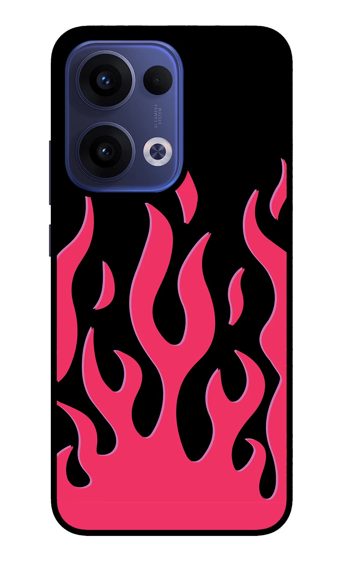 Fire Flames Oppo Reno13 5G Glass Case