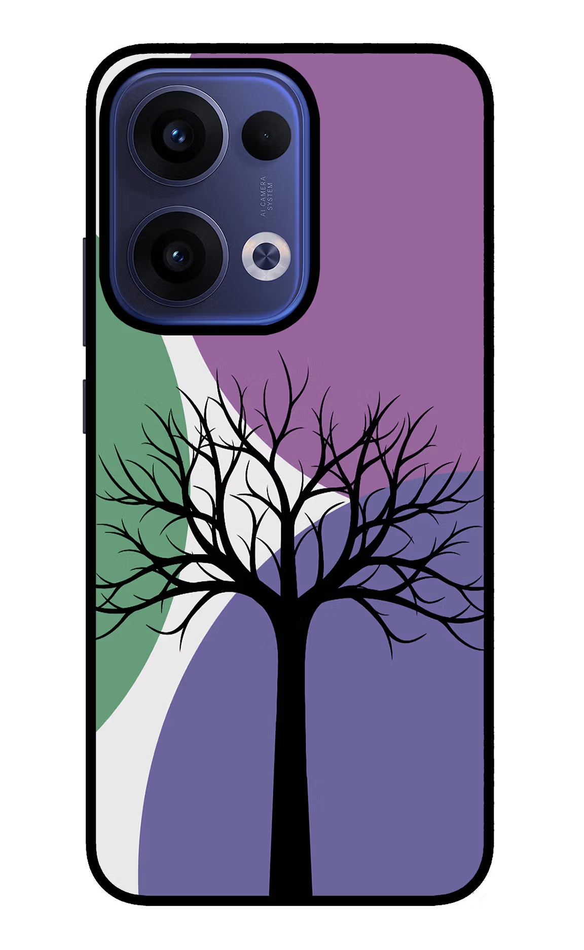 Tree Art Oppo Reno13 5G Glass Case Back Cover by Casekaro