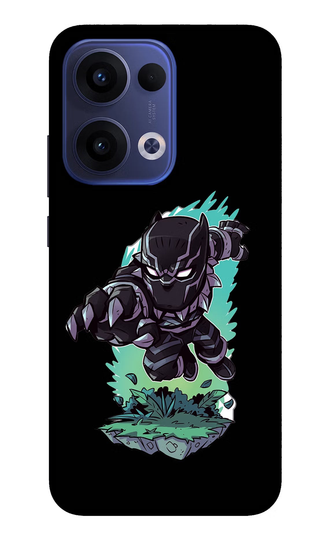 Black Panther Oppo Reno13 5G Glass Case Back Cover by Casekaro