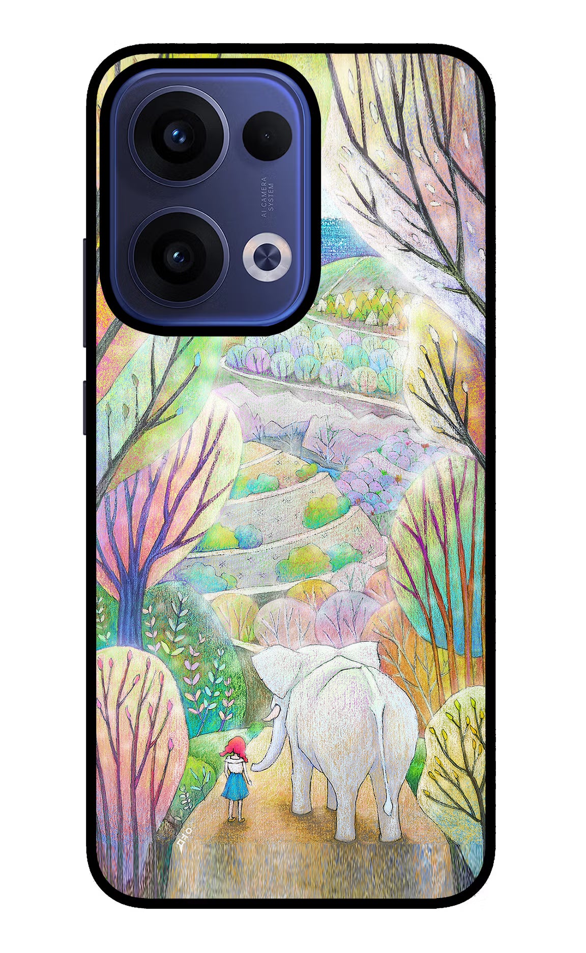 Nature Painting Oppo Reno13 5G Glass Case Back Cover by Casekaro
