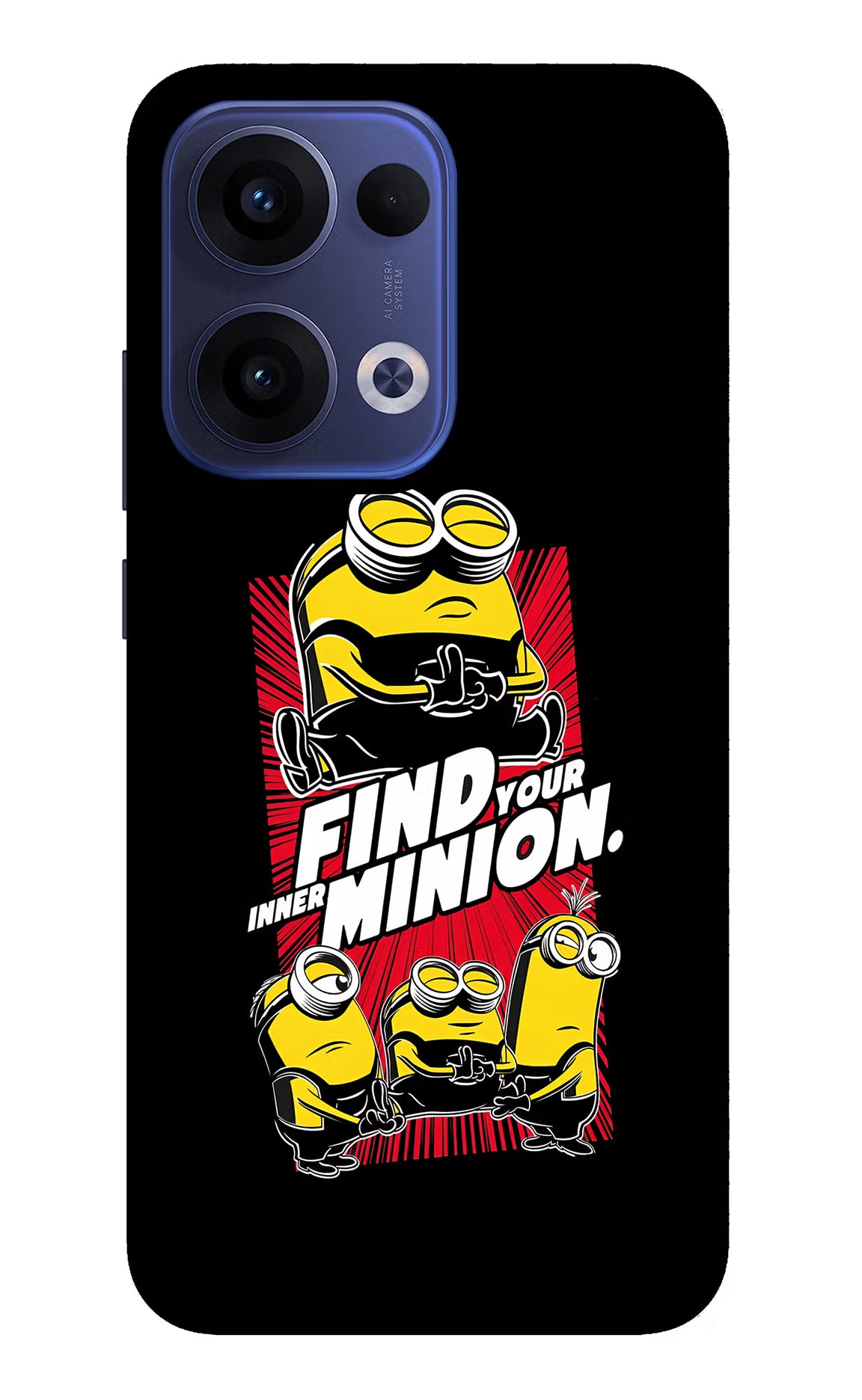 Find your inner Minion Oppo Reno13 5G Glass Case Back Cover by Casekaro