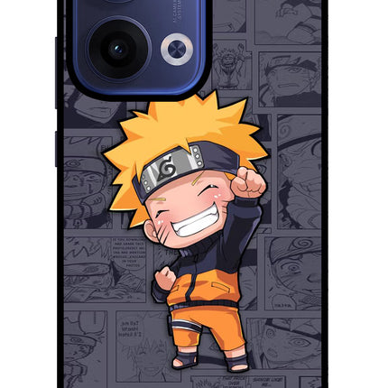 Chota Naruto Oppo Reno13 5G Glass Case Back Cover by Casekaro
