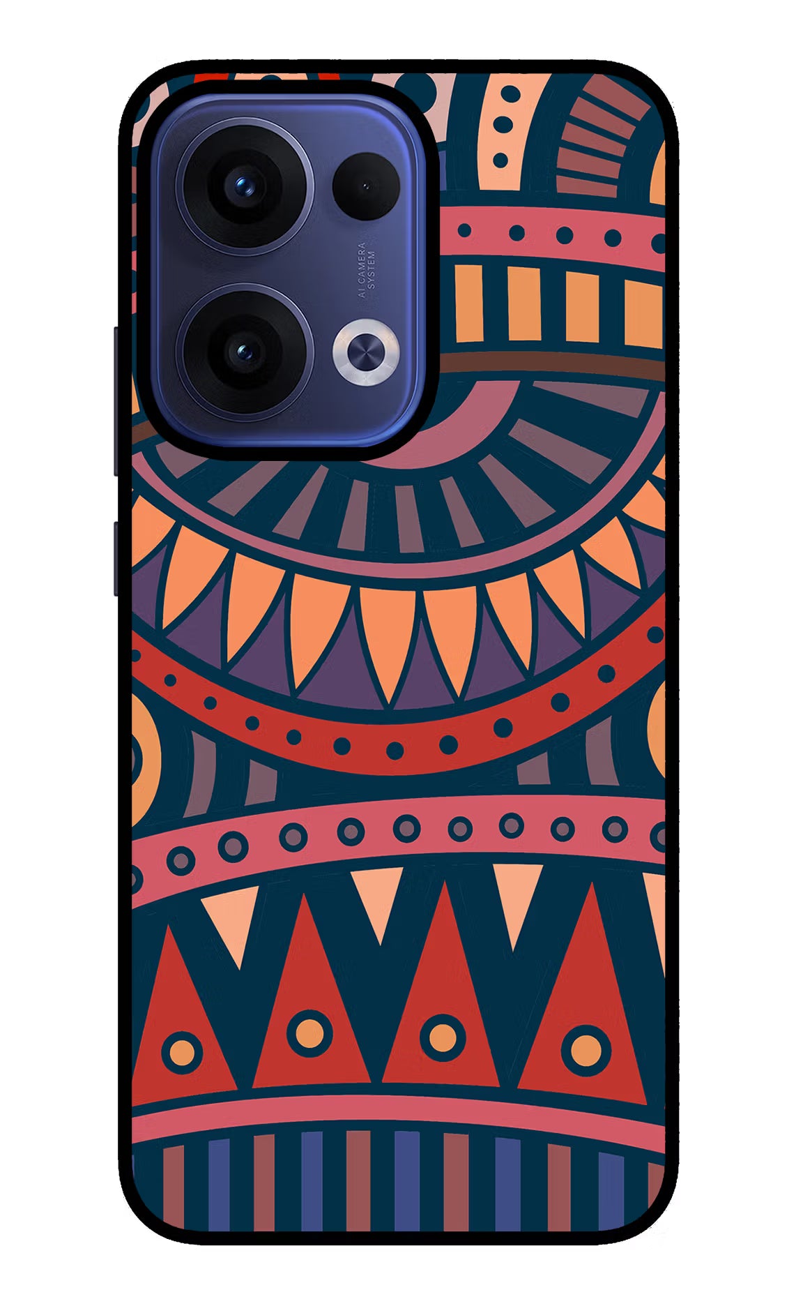 African Culture Design Oppo Reno13 5G Glass Case Back Cover by Casekaro