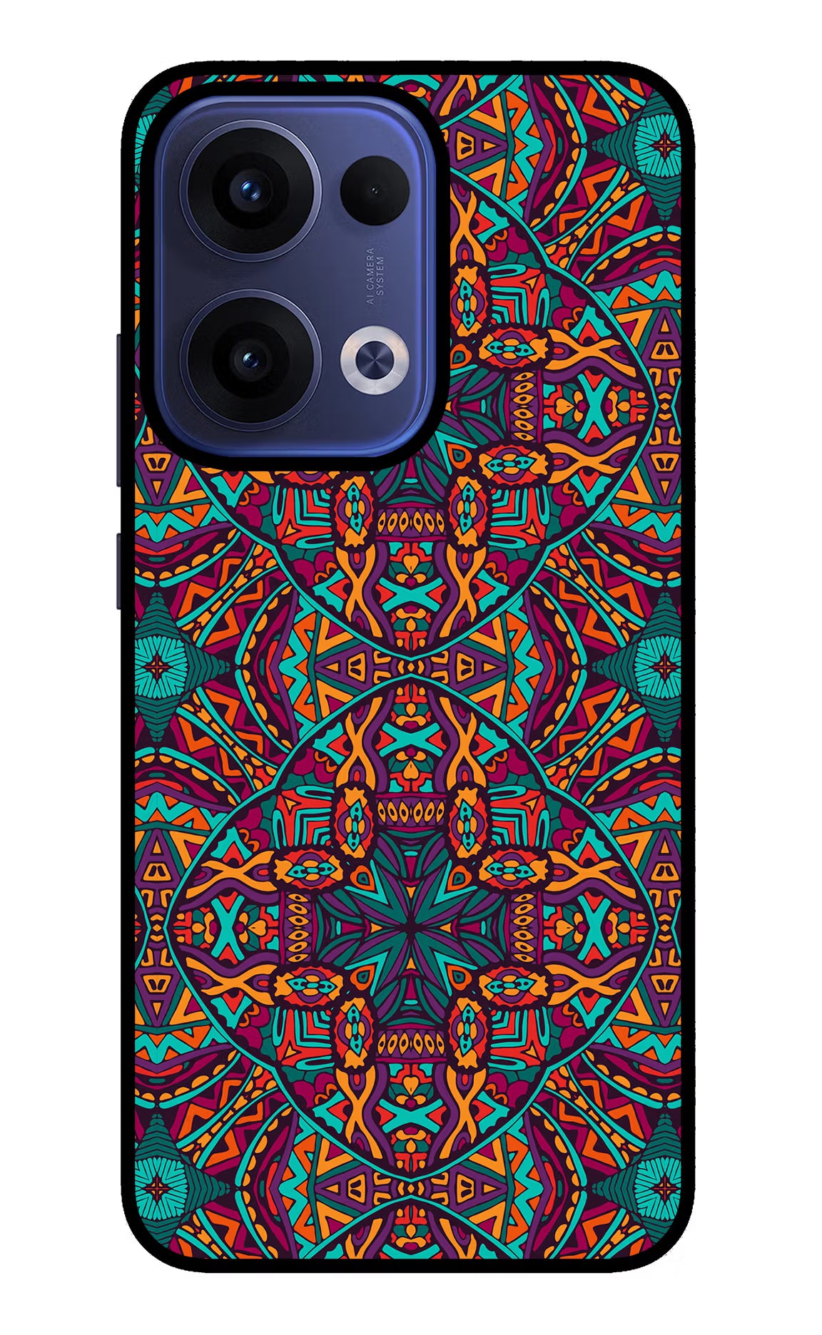 Colour Mandala Oppo Reno13 5G Glass Case Back Cover by Casekaro