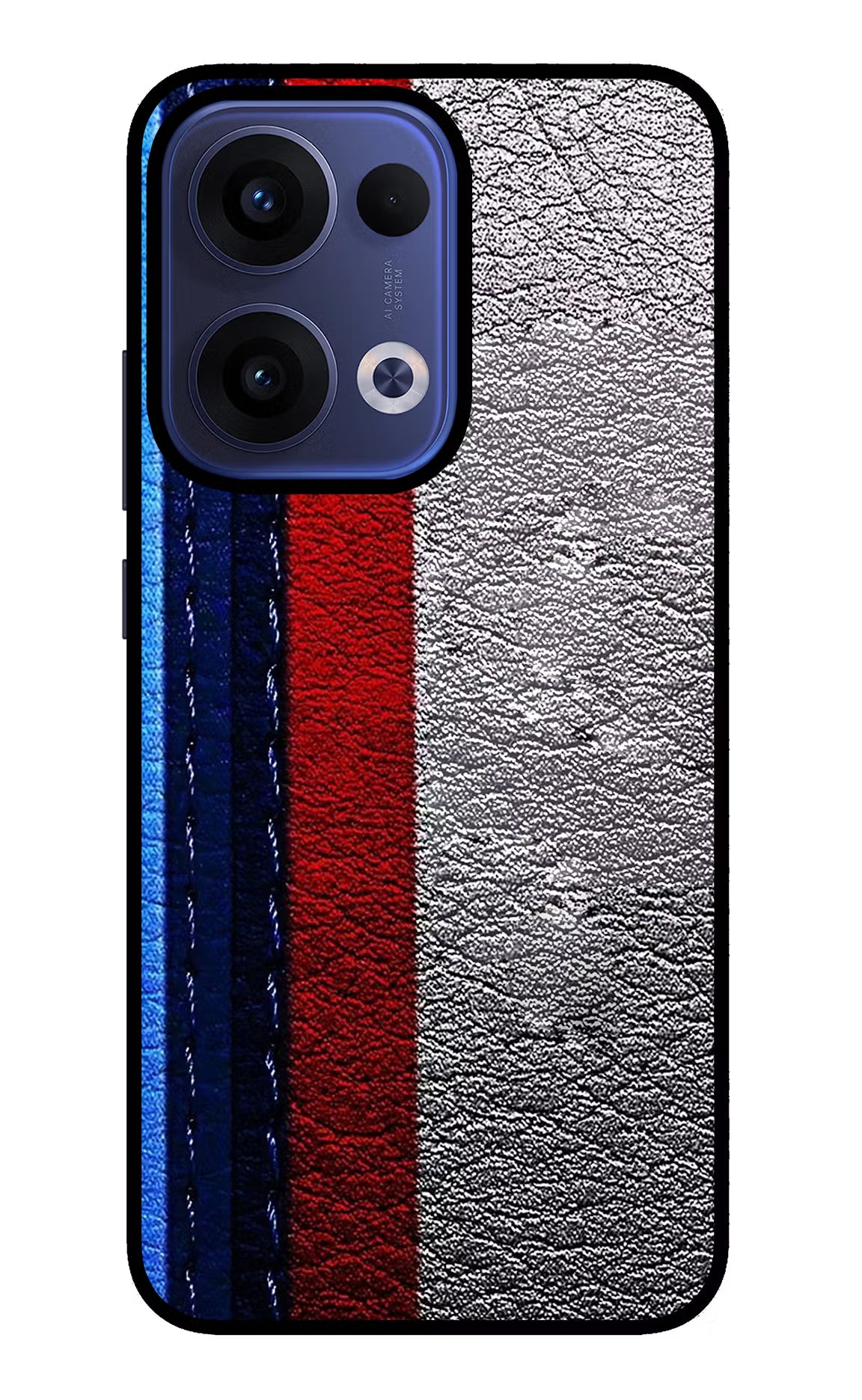 BMW Stripes Oppo Reno13 5G Glass Case Back Cover by Casekaro