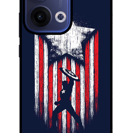 Captain America Marvel Art Oppo Reno13 5G Glass Case