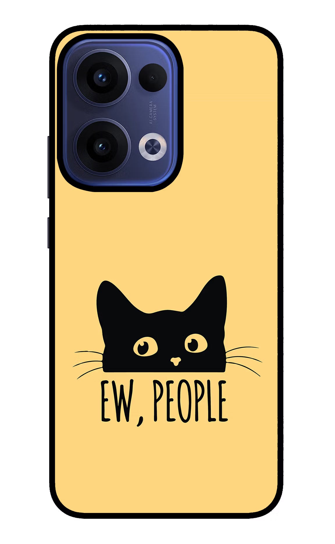 Ew People Catitude Oppo Reno13 5G Glass Case Back Cover by Casekaro