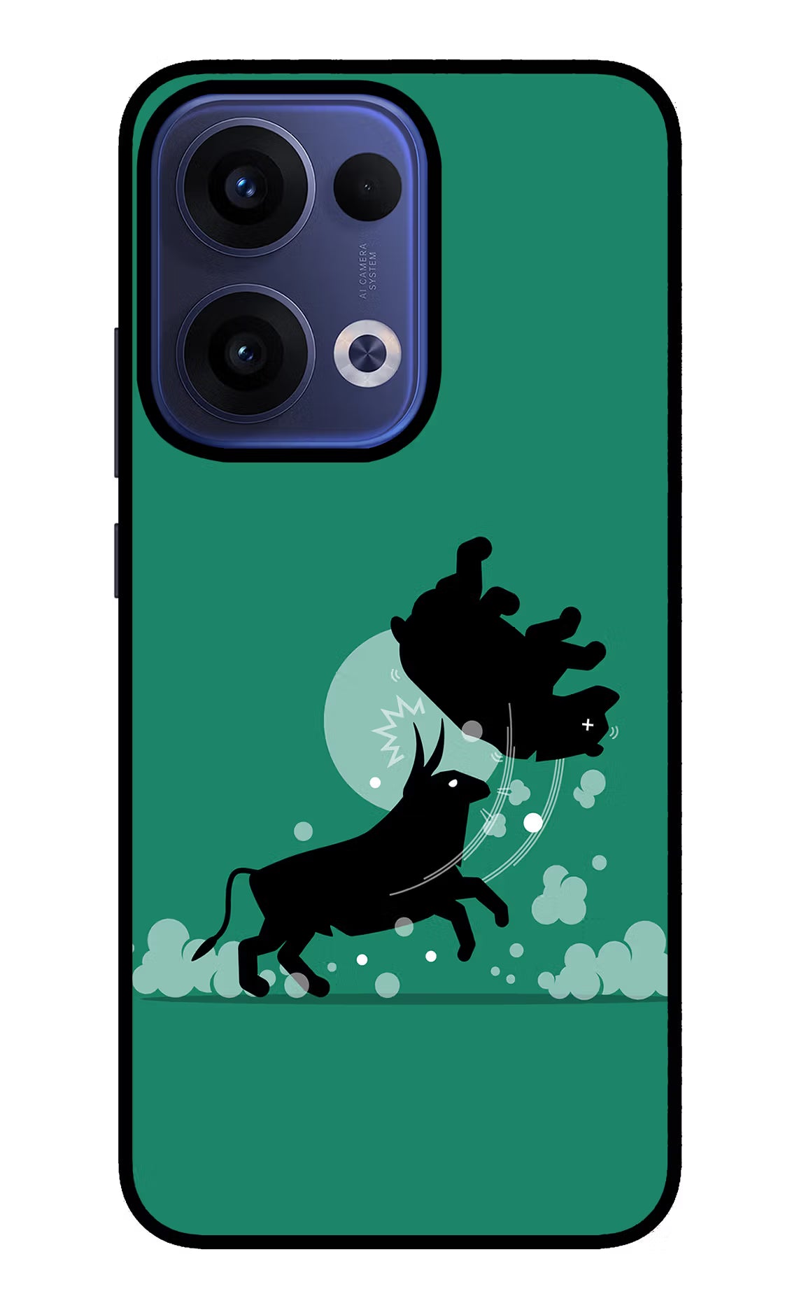 Bull Conqueror Oppo Reno13 5G Glass Case Back Cover by Casekaro