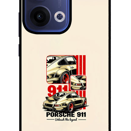 Classic Porsche 911 Oppo Reno13 5G Glass Case Back Cover by Casekaro