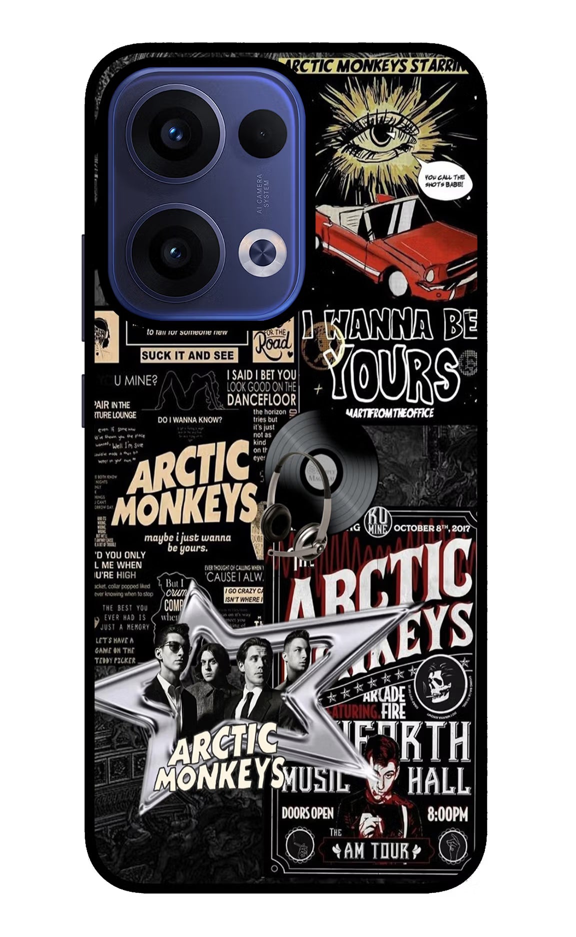 Arctic Monkeys Oppo Reno13 5G Glass Case Back Cover by Casekaro
