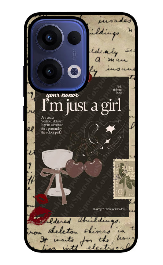 I am just a girl Oppo Reno13 5G Glass Case