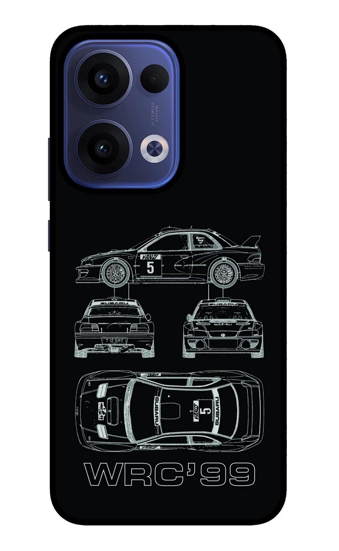 WRC'99 Oppo Reno13 5G Glass Case Back Cover by Casekaro