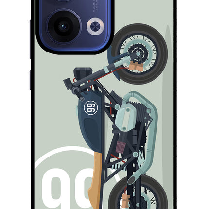 Classic Cafe Racer 99 Oppo Reno13 5G Glass Case Back Cover by Casekaro