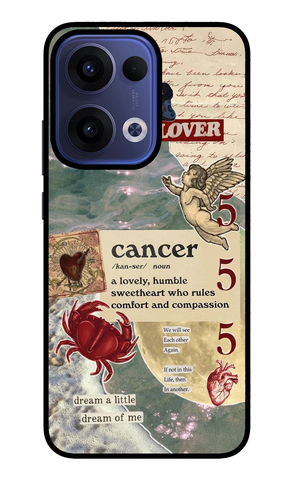 Cancer Zodiac Oppo Reno13 5G Glass Case