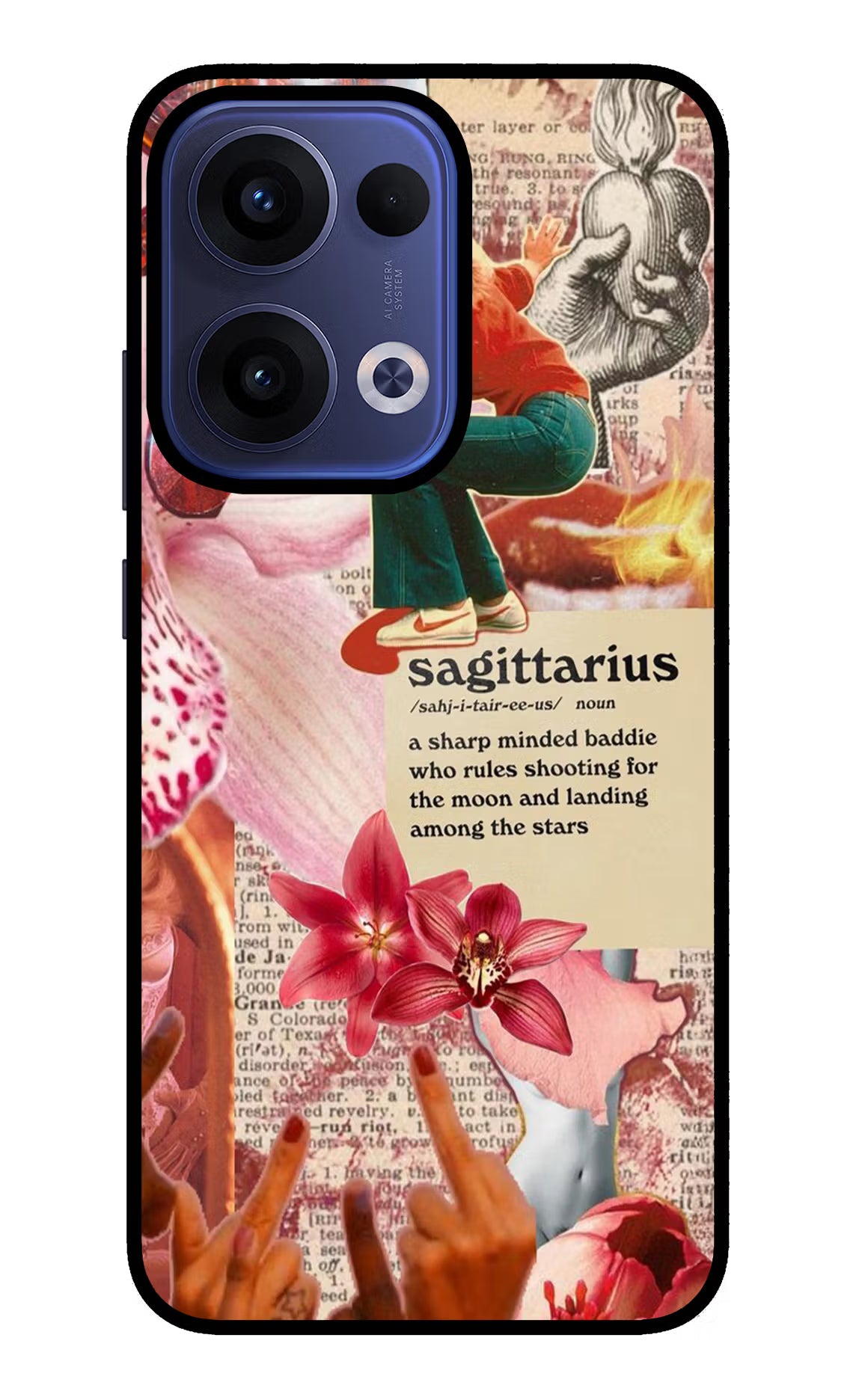 Sagittarius Zodiac Oppo Reno13 5G Glass Case Back Cover by Casekaro