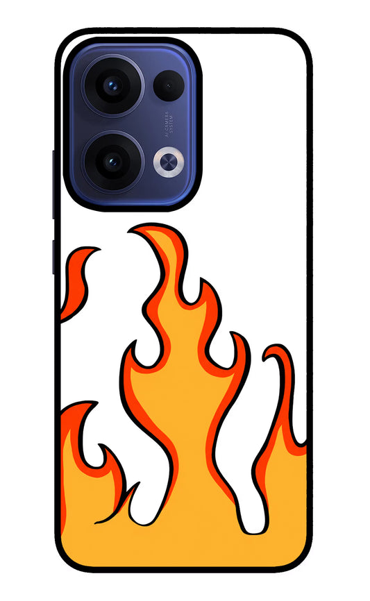 Fired Up – White Oppo Reno13 5G Glass Case