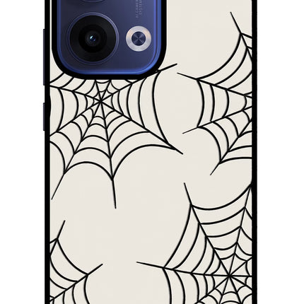 Spider Web Oppo Reno13 5G Glass Case