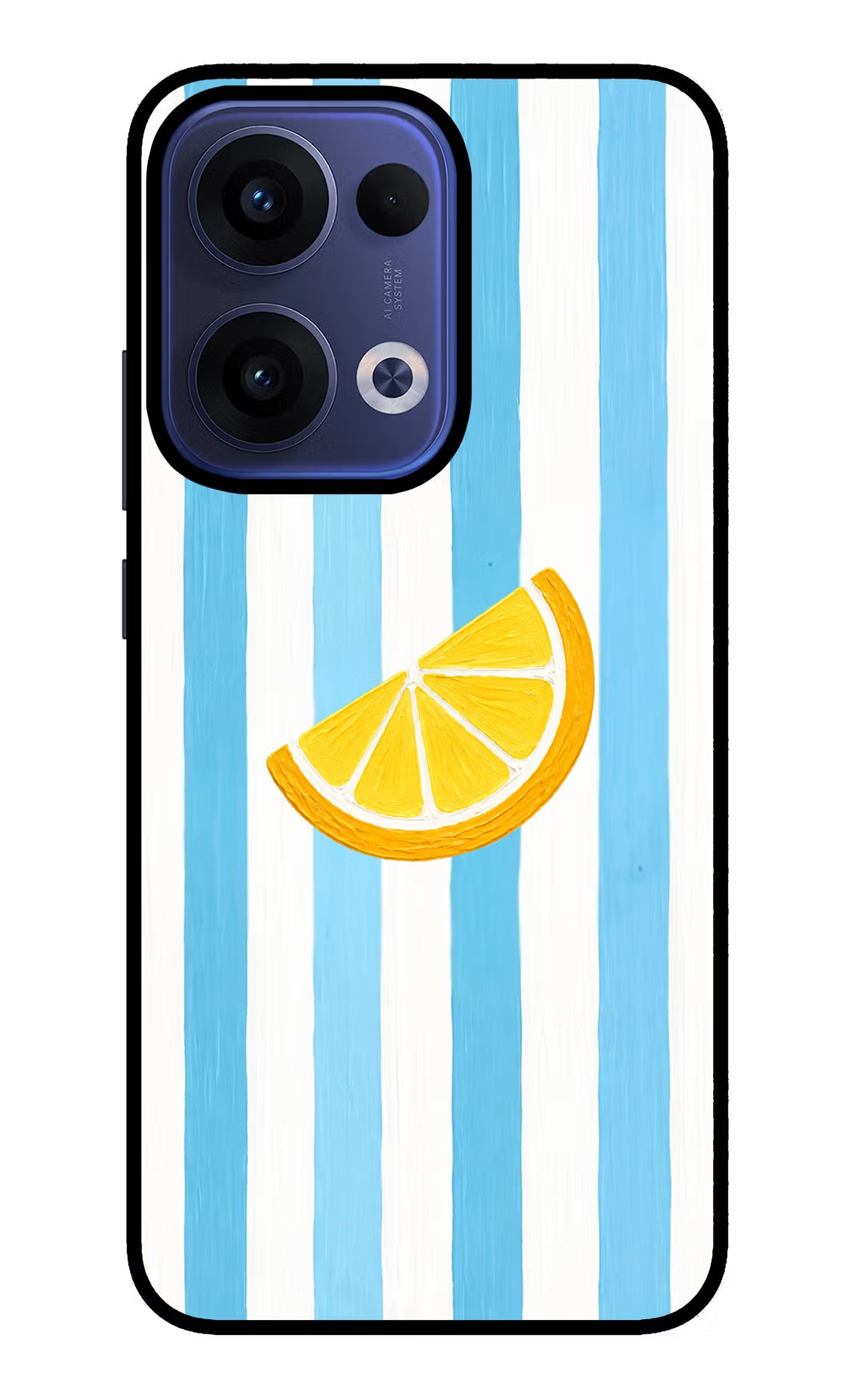 Summer Lemon Oppo Reno13 5G Glass Case Back Cover by Casekaro