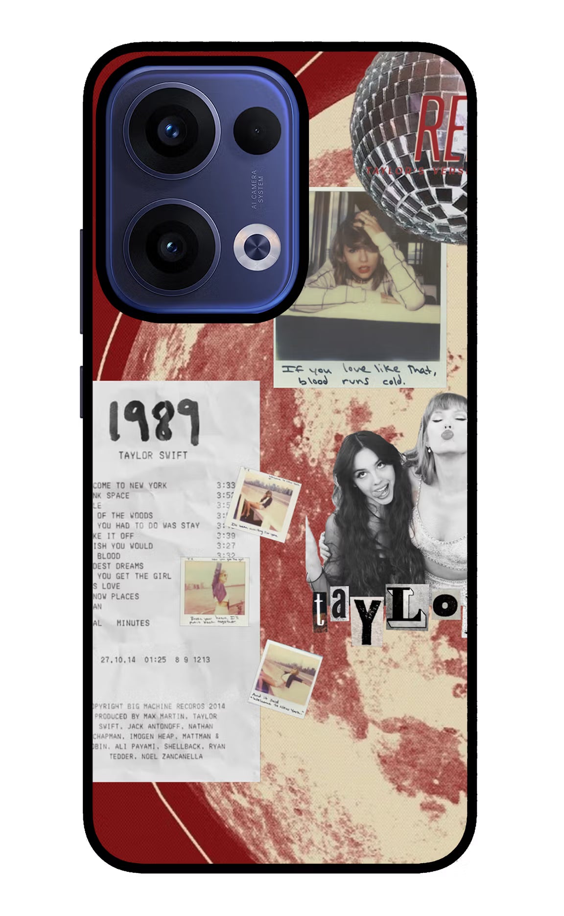Taylor Swift Oppo Reno13 5G Glass Case Back Cover by Casekaro