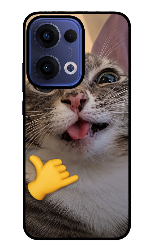 Silly Cat Call Oppo Reno13 5G Glass Case