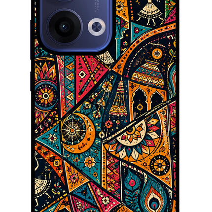 Folk Print Oppo Reno13 5G Glass Case