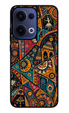 Folk Print Oppo Reno13 5G Glass Case