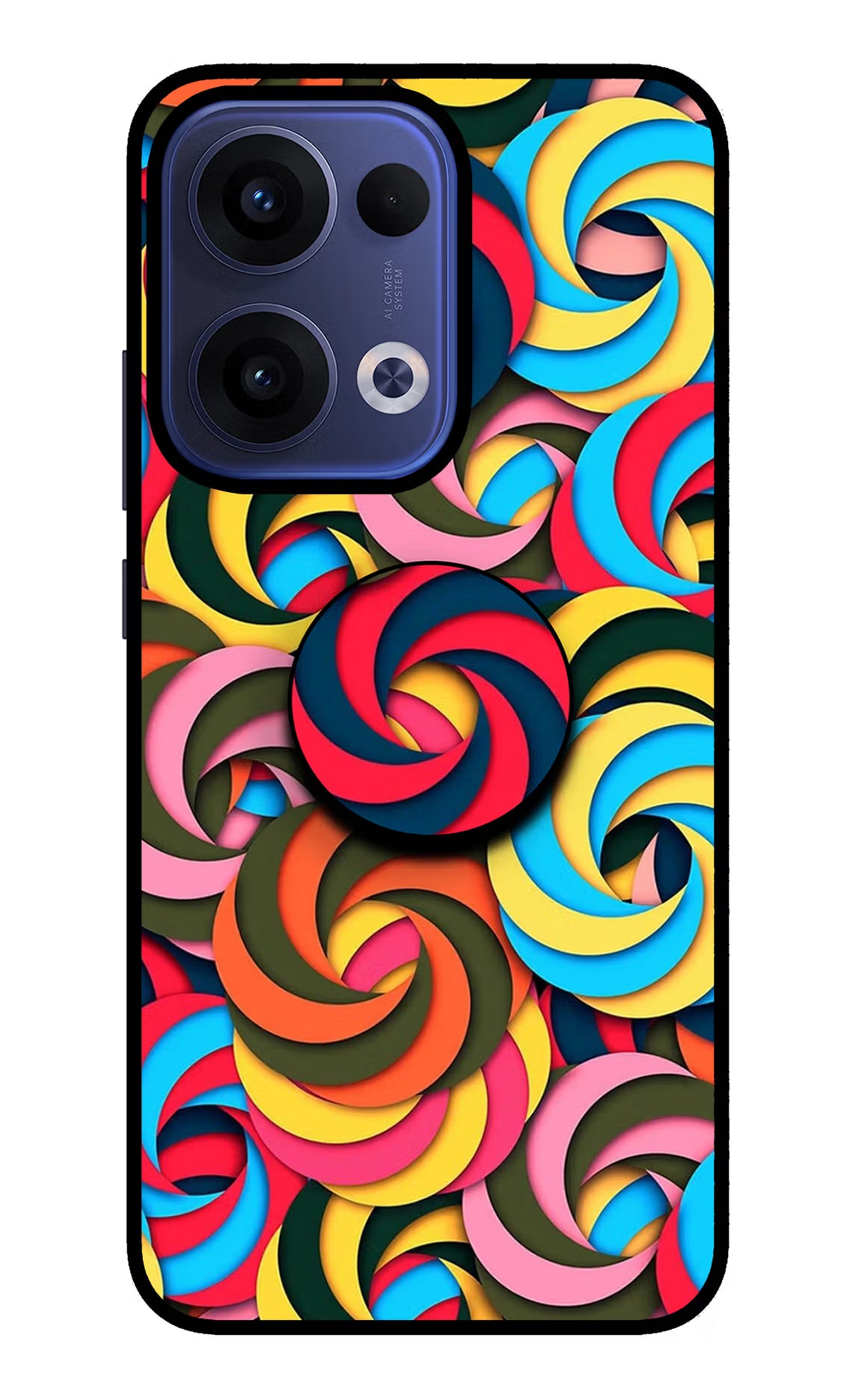 Spiral Pattern Oppo Reno13 5G Pop Case by Casekaro