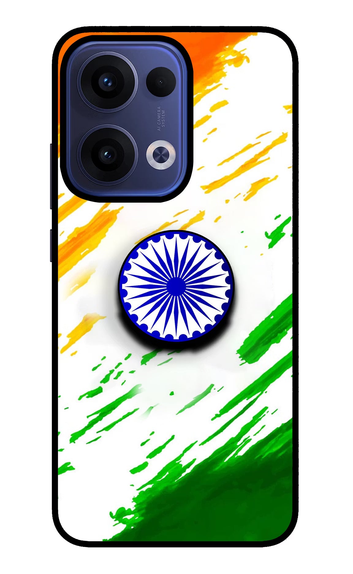 Indian Flag Ashoka Chakra Oppo Reno13 5G Pop Case by Casekaro