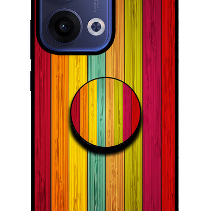 Multicolor Wooden Oppo Reno13 5G Pop Case by Casekaro