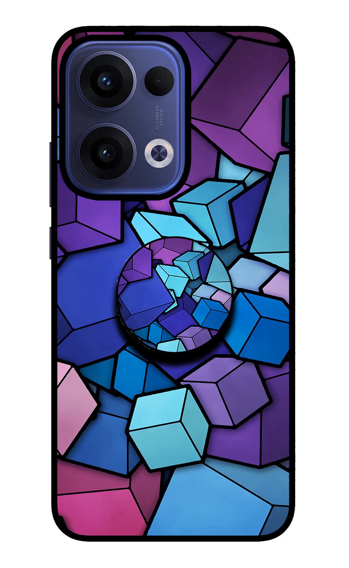 Cubic Abstract Oppo Reno13 5G Pop Case by Casekaro