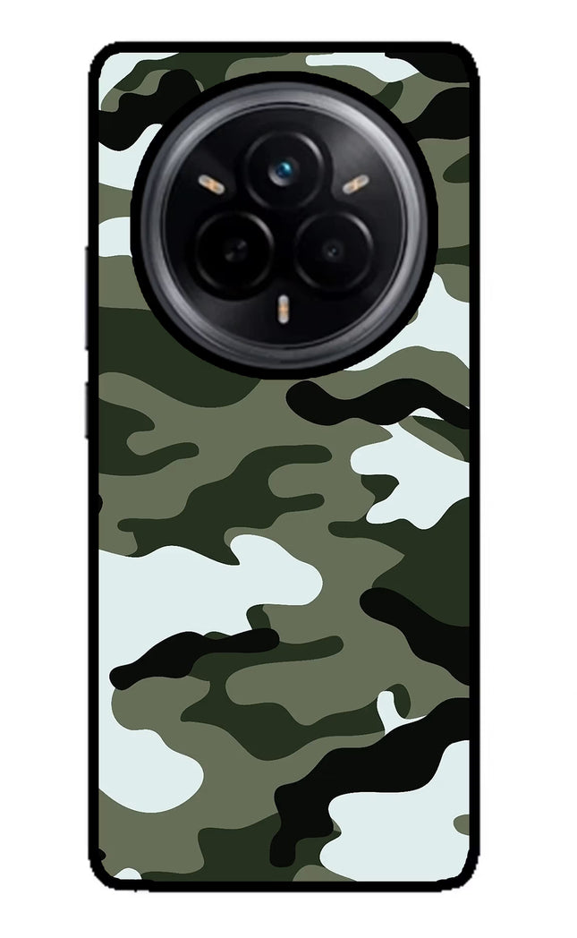 Camouflage Realme 14 Pro 5G Glass Case Back Cover by Casekaro