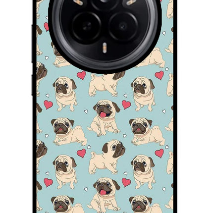 Pug Dog Realme 14 Pro 5G Glass Case Back Cover by Casekaro