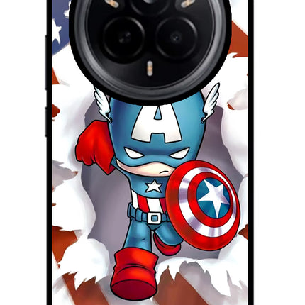 Captain America Realme 14 Pro 5G Glass Case