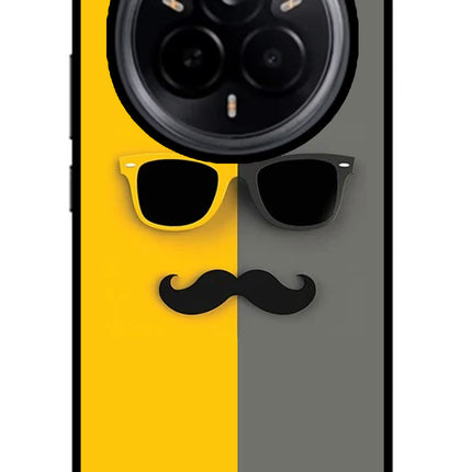 Sunglasses with Mustache Realme 14 Pro 5G Glass Case