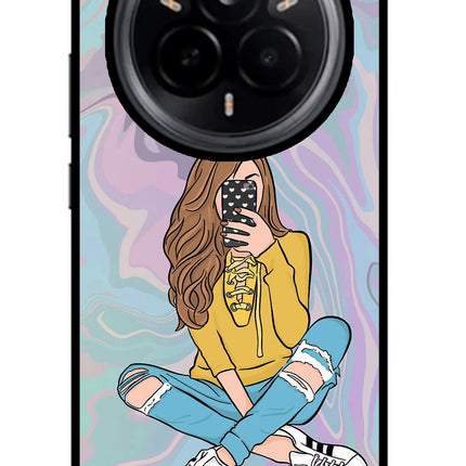 Selfie Girl Realme 14 Pro 5G Glass Case