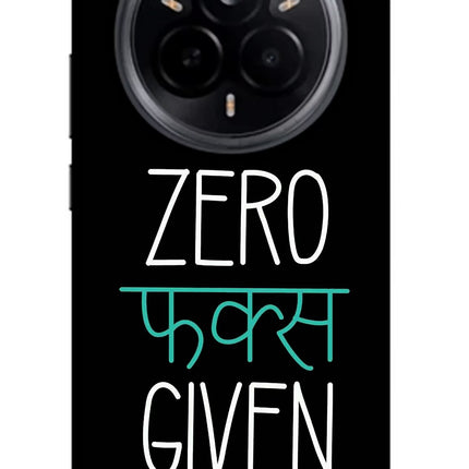 Zero Fucks Given Realme 14 Pro 5G Glass Case