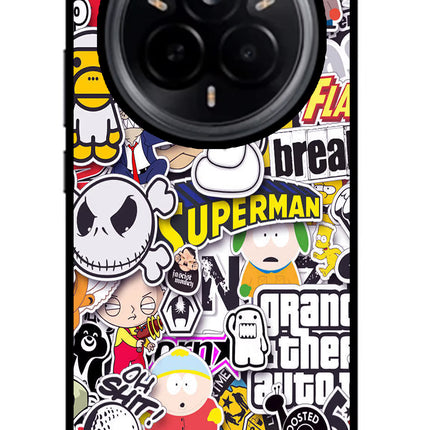 Sticker Bomb Realme 14 Pro 5G Glass Case