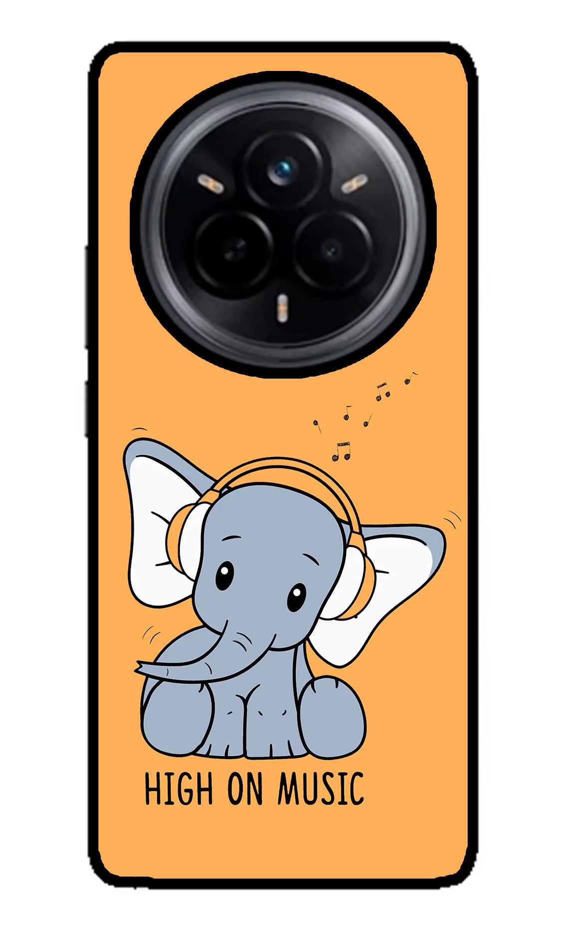 High On Music Realme 14 Pro 5G Glass Case Back Cover by Casekaro