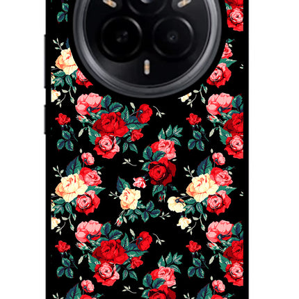 Rose Pattern Realme 14 Pro 5G Glass Case