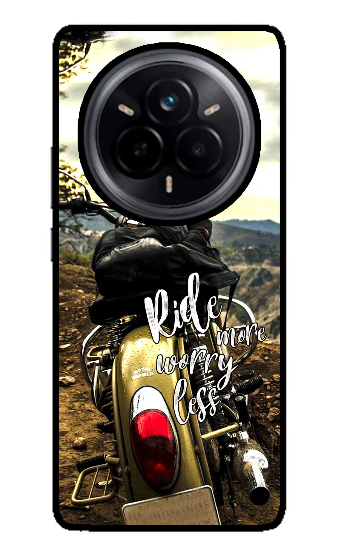 Ride More Worry Less Realme 14 Pro 5G Glass Case Back Cover by Casekaro